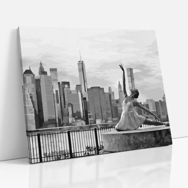 balerina számfestő oldalról