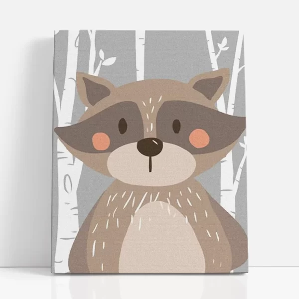 barna mosómedve számfestő szemből