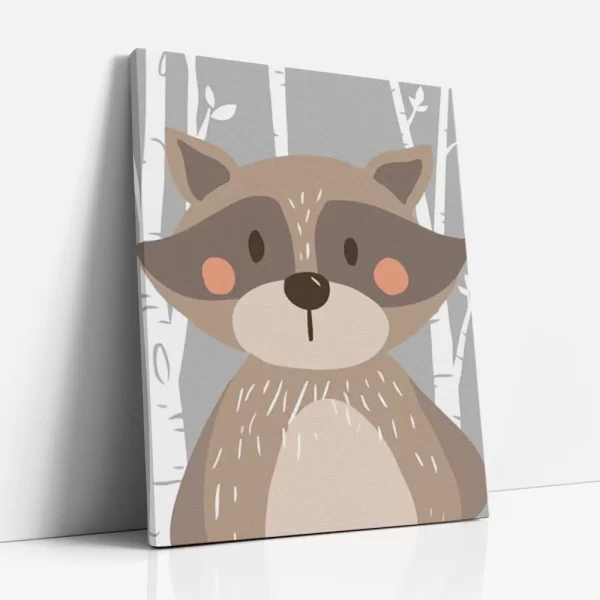 barna mosómedve számfestő oldalról