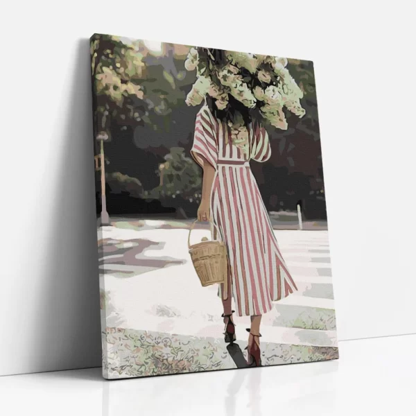 csíkosban számfestő oldalról