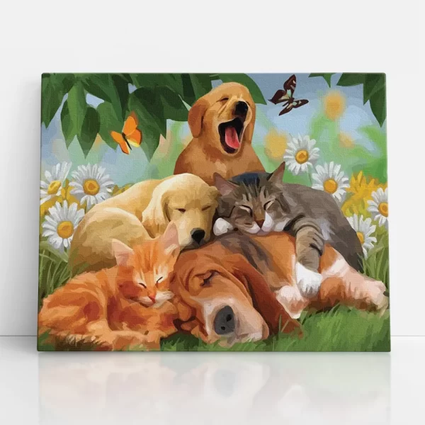 délutáni szundi számfestő szemből