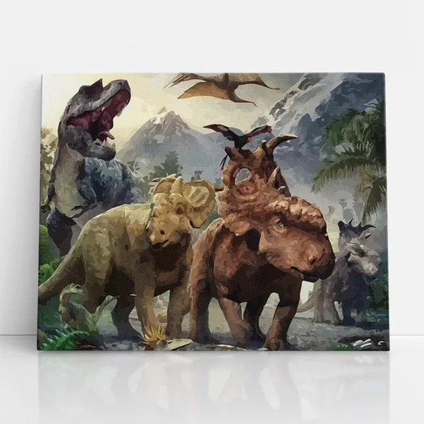 dinoszauruszok számfestő szemből