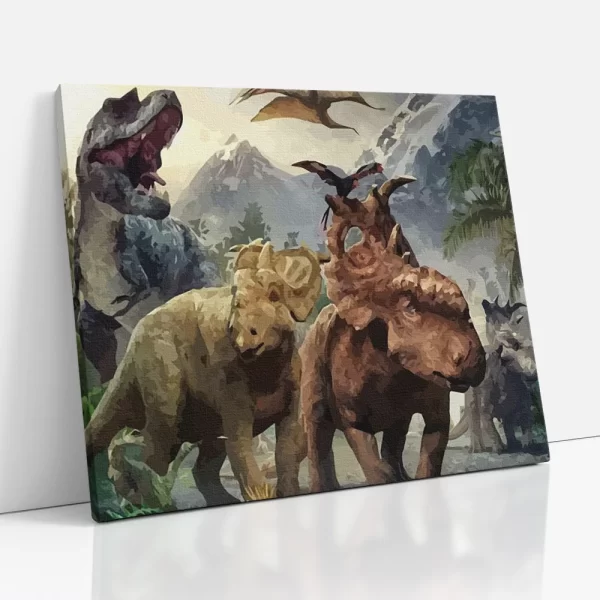 dinoszauruszok számfestő oldalról