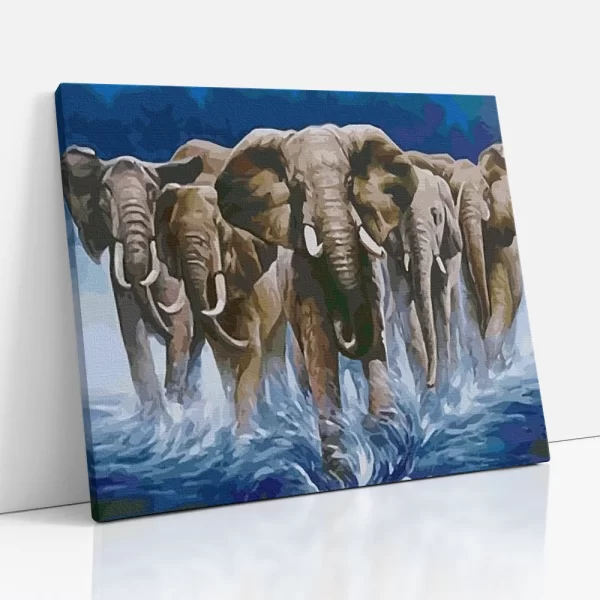 elefánt csorda számfestő oldalról