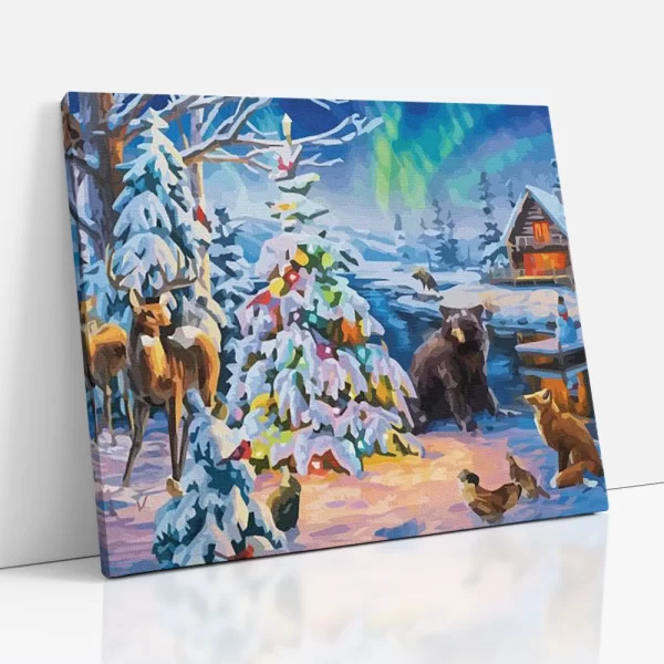 erdei karácsony számfestő oldalról