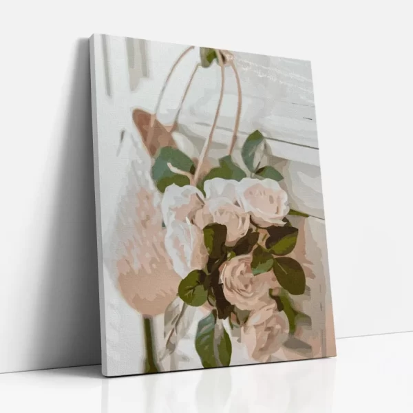 esküvői csokor számfestő oldalról