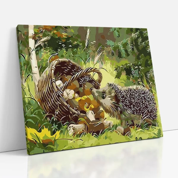 falatozó süni számfestő oldalról