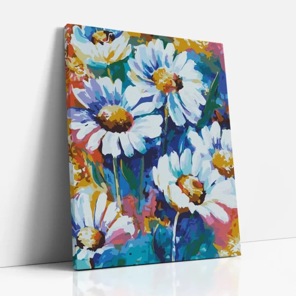 fehér virágok számfestő oldalról