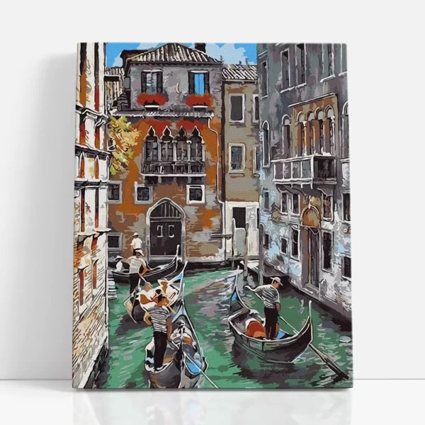 gondolák velencében számfestő szemből