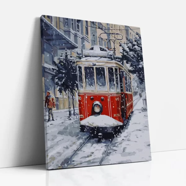 hóborította villamos számfestő oldalról