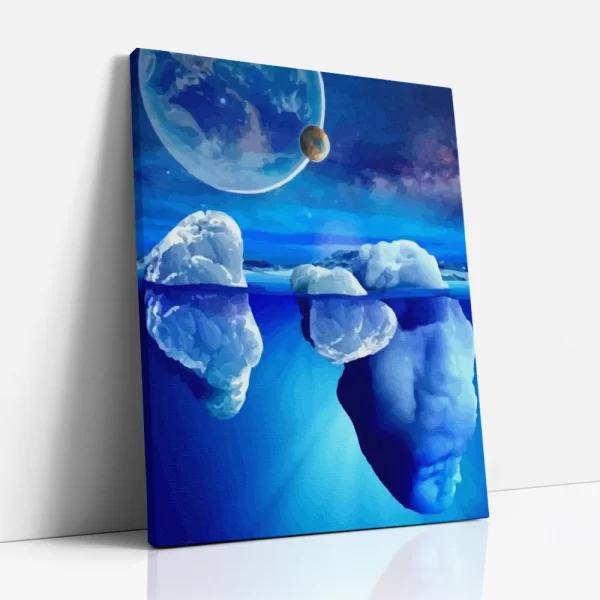 holdfényes jégvilág számfestő oldalról