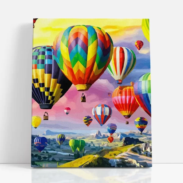 hőlégballon fesztivál számfestő szemből