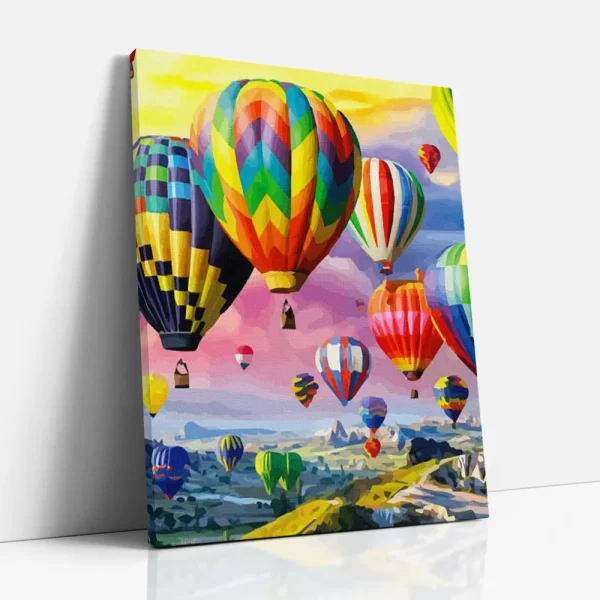 hőlégballon fesztivál számfestő oldalról