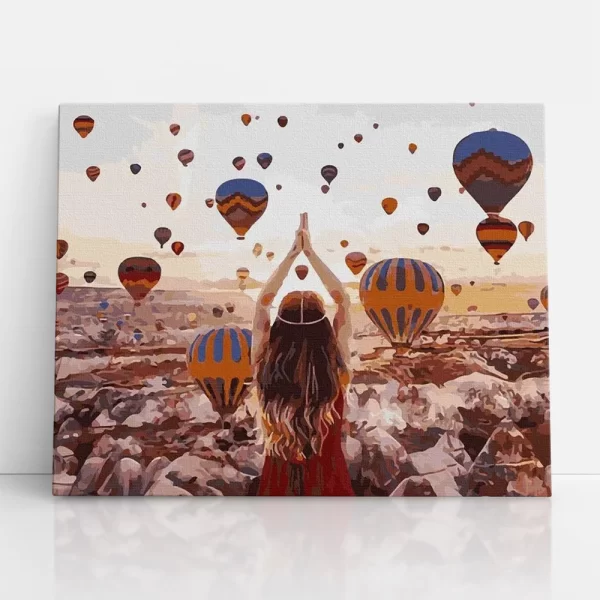 hőlégballonok kappadokiában számfestő szemből