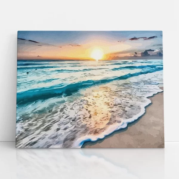 hullámok a parton számfestő szemből