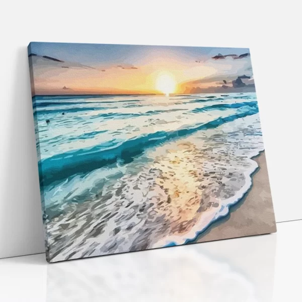 hullámok a parton számfestő oldalról