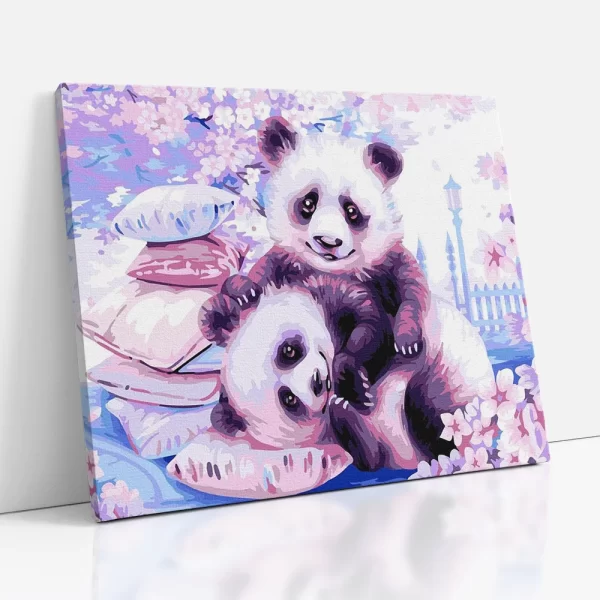 játékos pandák számfestő oldalról