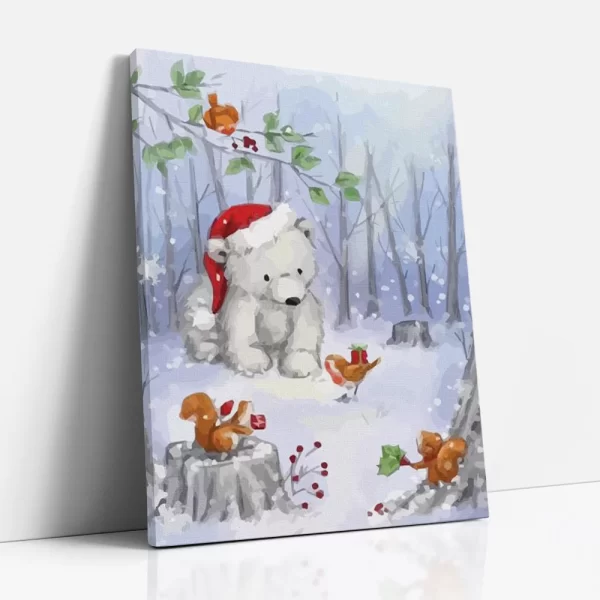 jegesmedve ünnep számfestő oldalról