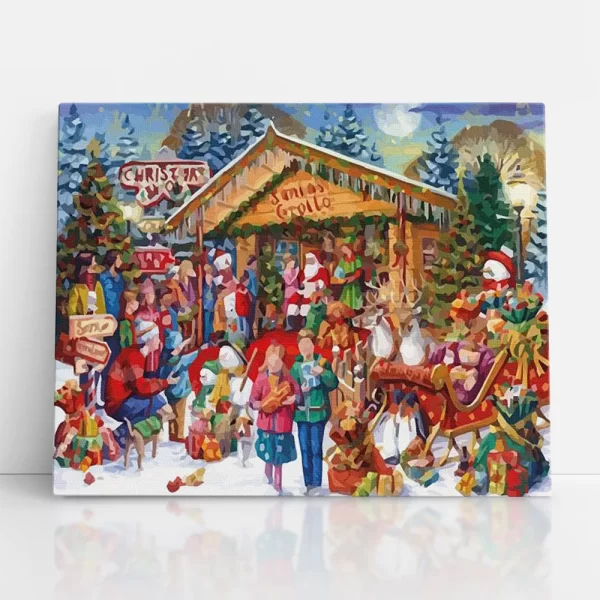 karácsonyi forgatag számfestő szemből