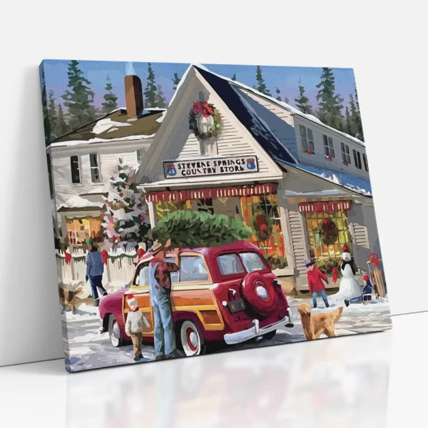 karácsonyi pillanatok számfestő oldalról