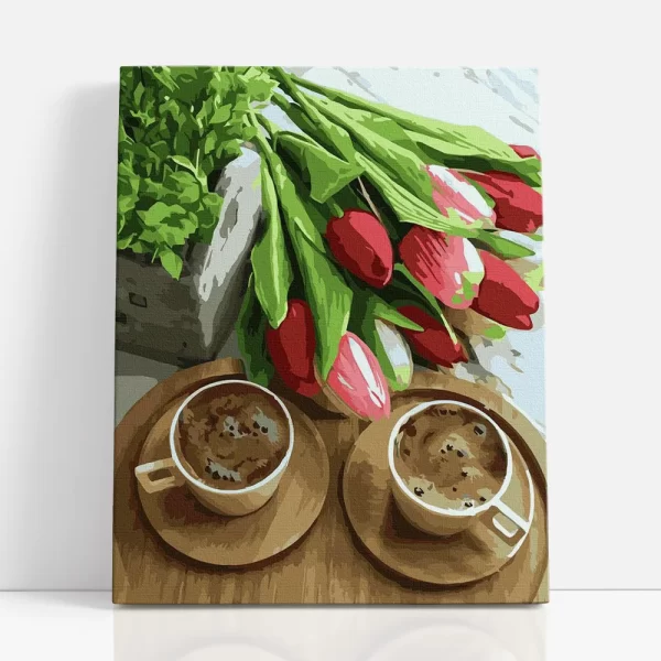 kávés randevú számfestő szemből