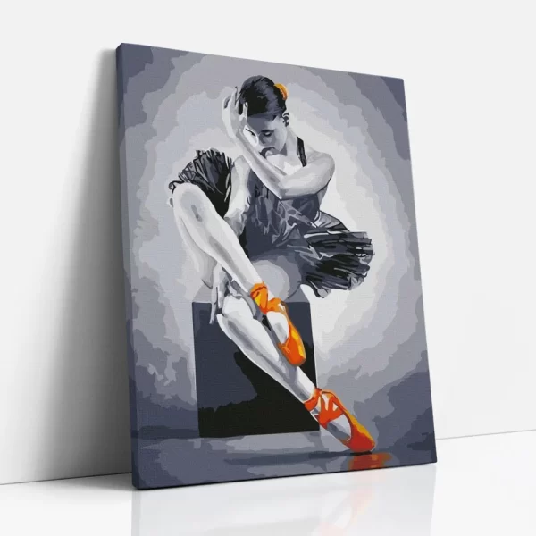 kecses balerina számfestő oldalról