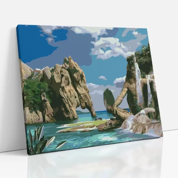 kék laguna számfestő oldalról