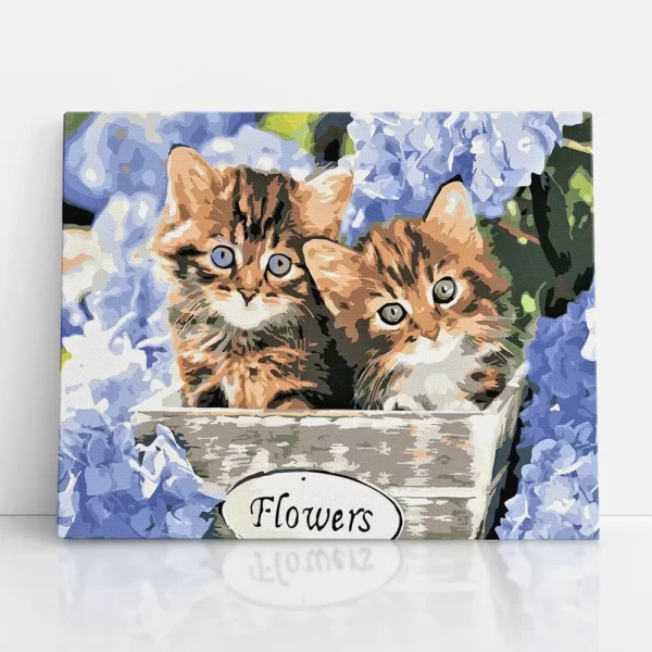 kertész cicák számfestő szemből