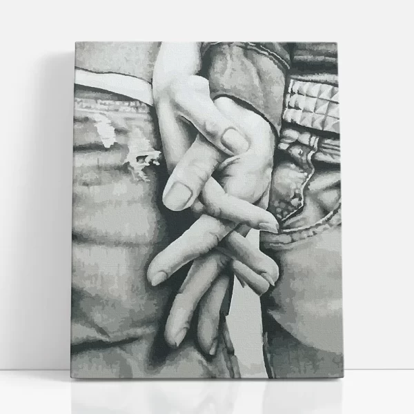 kéz a kézben számfestő szemből