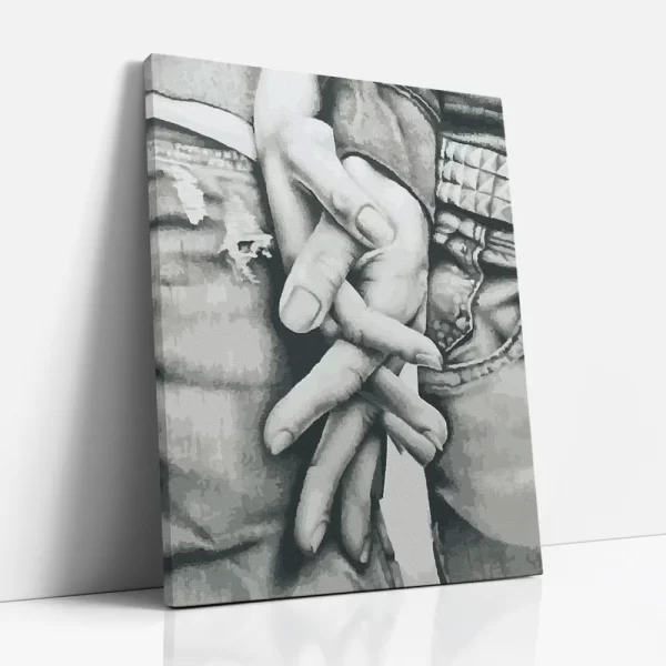 kéz a kézben számfestő oldalról