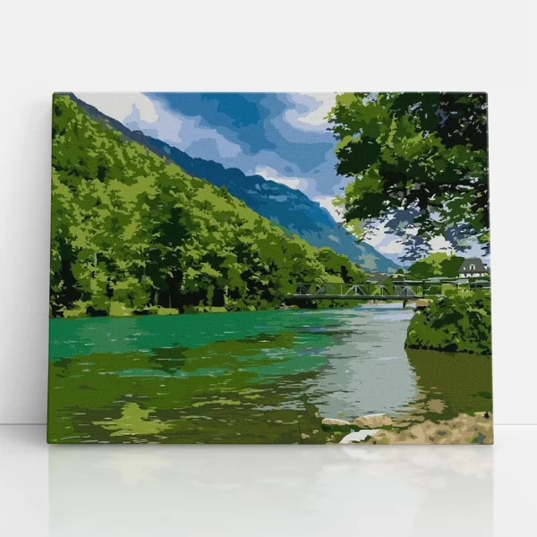 kristálytiszta folyó számfestő szemből