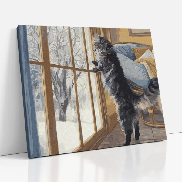 kukucskáló cica számfestő oldalról