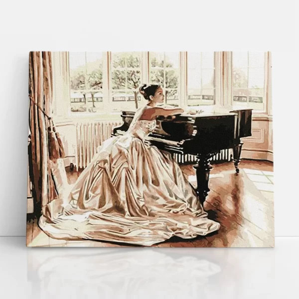 lány a zongoránál számfestő szemből