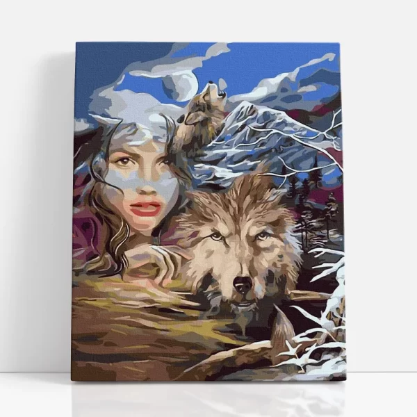 lány és a farkas számfestő szemből