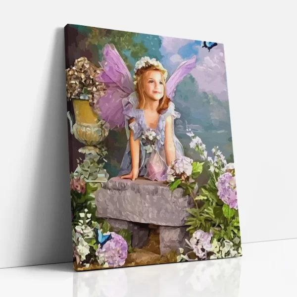 lepkelány számfestő oldalról