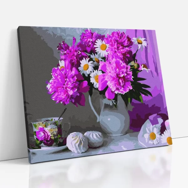 margaréta és pünkösdi rózsa számfestő oldalról