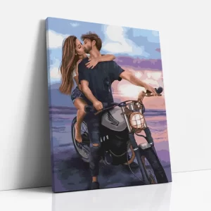 motoros csók számfestő oldalról