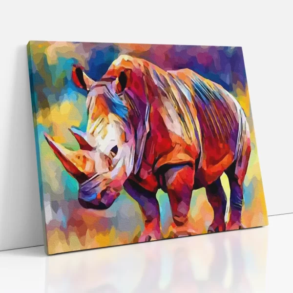 művészi orrszarvú számfestő oldalról