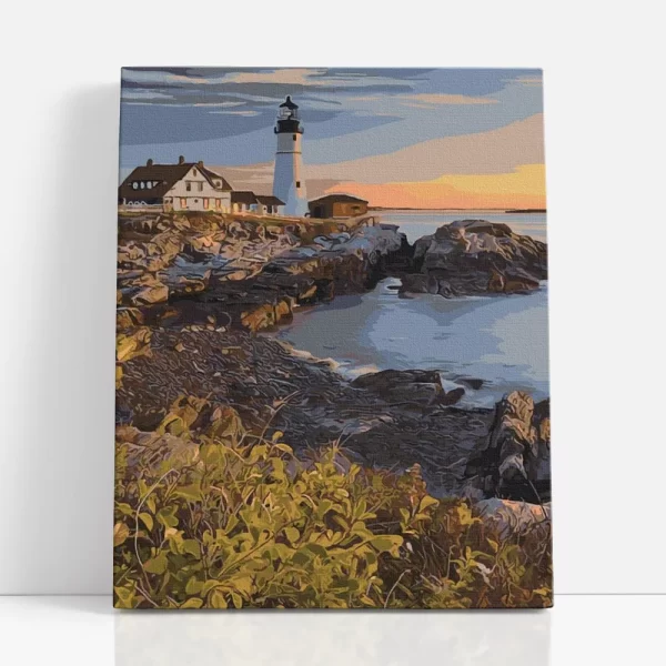 naplemente a világítótoronynál számfestő szemből