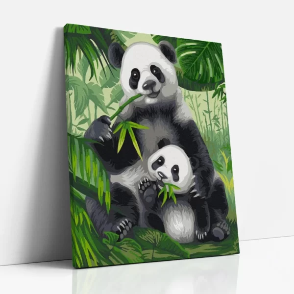 panda vacsora számfestő oldalról