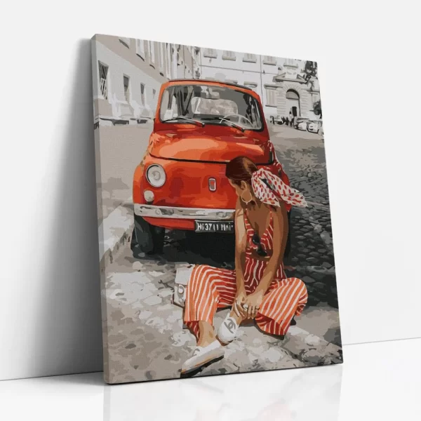 piros kispolszki számfestő oldalról