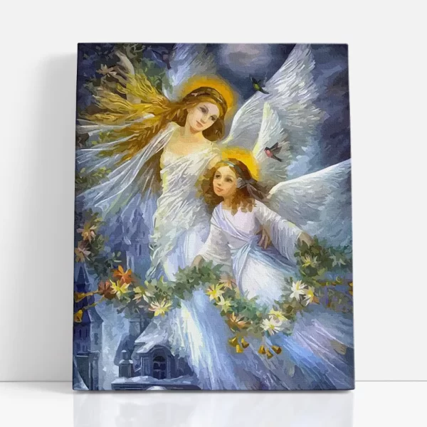 ragyogó angyalok számfestő szemből