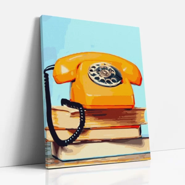 retro telefon számfestő oldalról