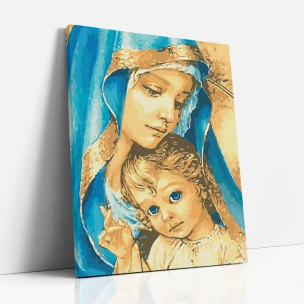 szűz mária a kis jézussal számfestő oldalról