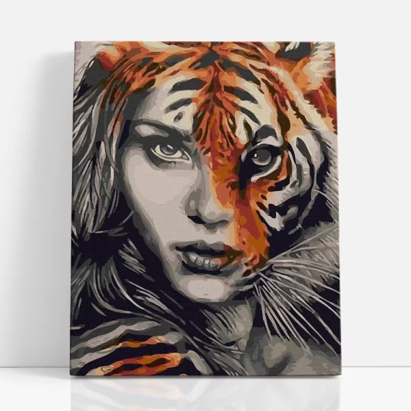 tigris lány számfestő szemből