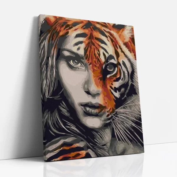 tigris lány számfestő oldalról