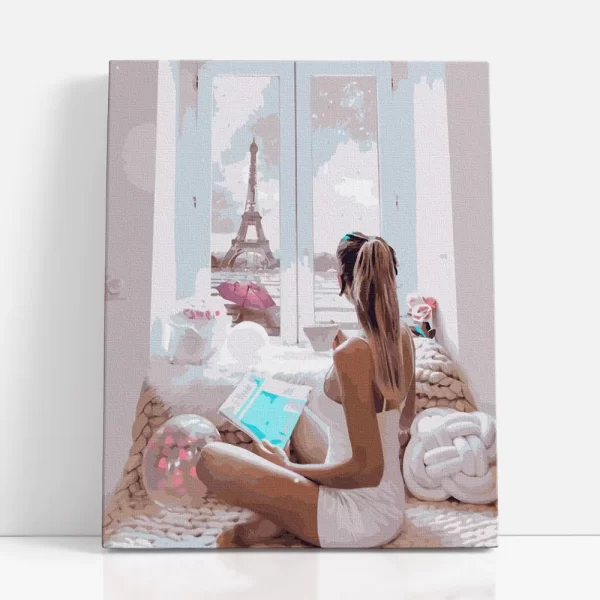 csodaszép kilátás az eiffel toronyra számfestő szemből