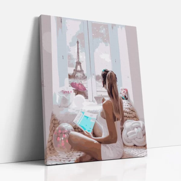 csodaszép kilátás az eiffel toronyra számfestő oldalról