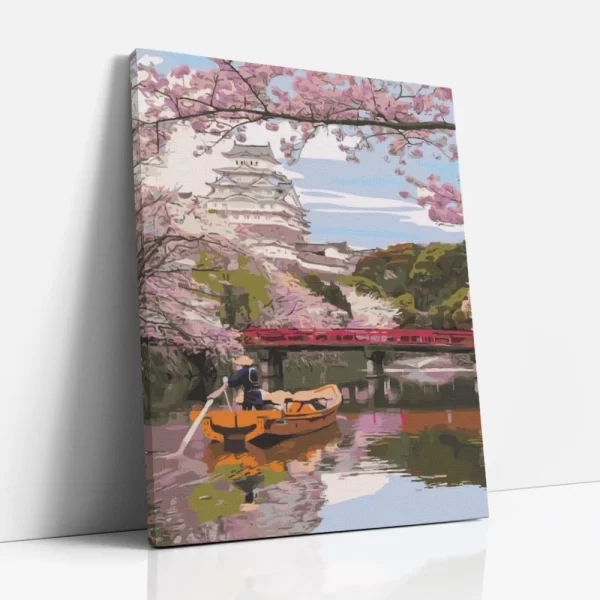 csónakázás japánban számfestő oldalról