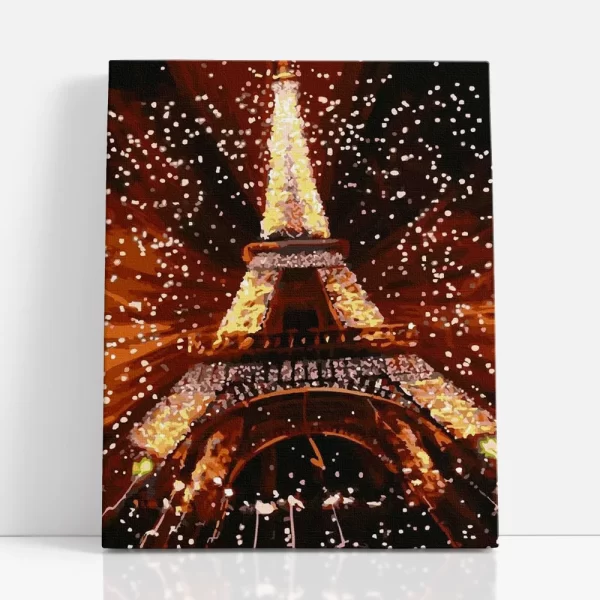 eiffel torony éjjel számfestő szemből